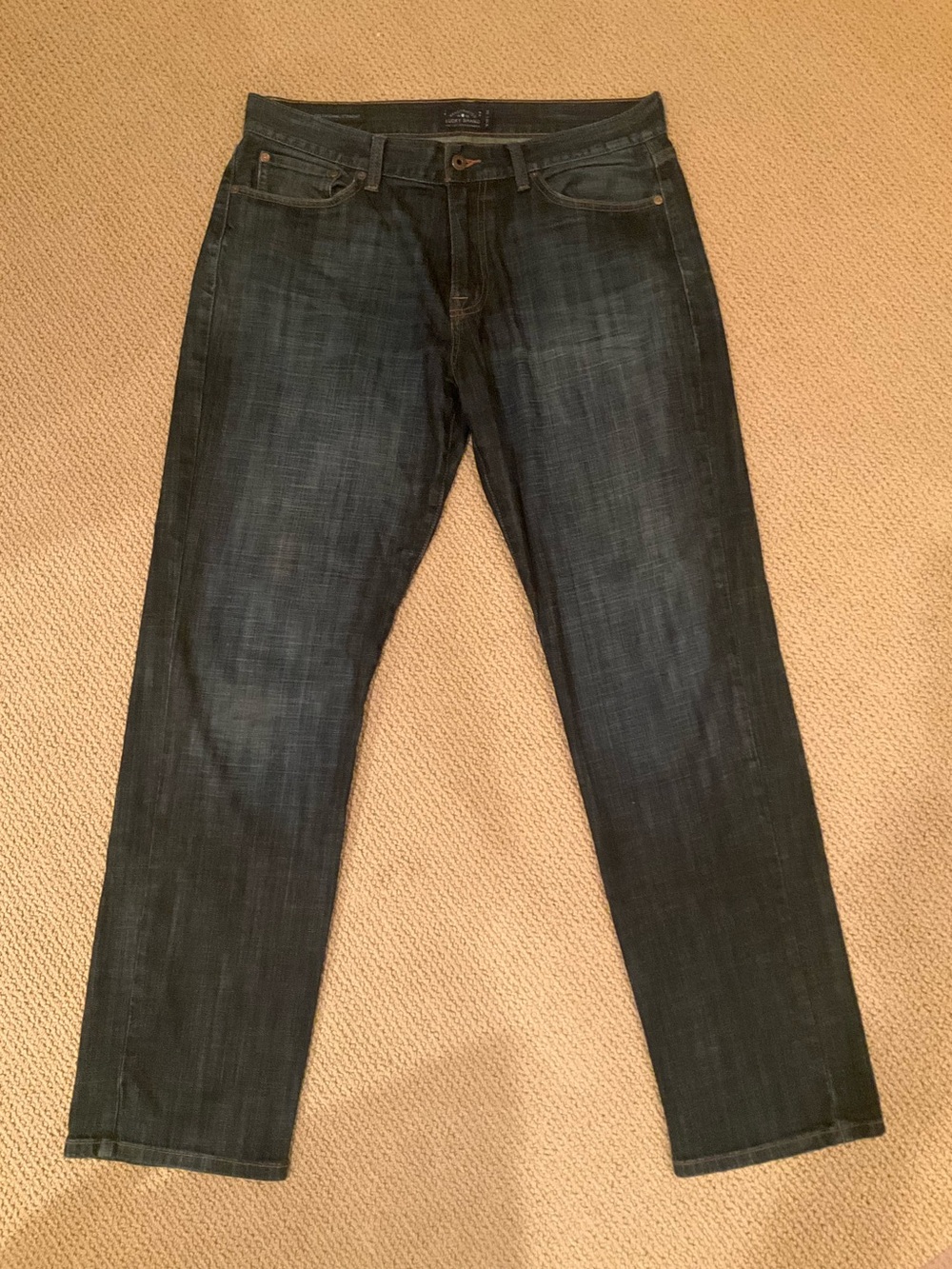 Lucky brand Men's Dark Blue Original Straight 221 fit Jeans
34x32